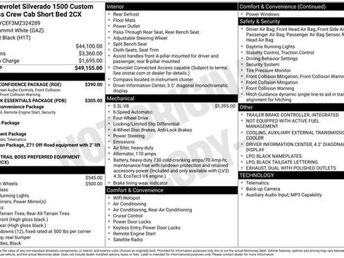 Used 2021 Chevrolet Silverado 1500 Custom Trail Boss w/ Safety Confidence Package AWD/4WD image 26
