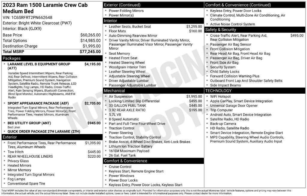 Used 2023 RAM 1500 Laramie AWD/4WD image 9