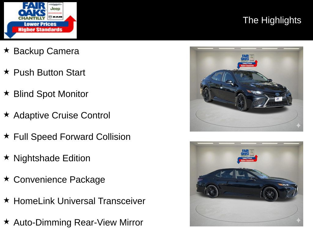 Used 2022 Toyota Camry SE w/ Convenience Package FWD image 2