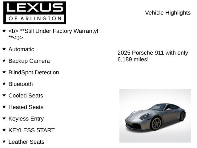 Used 2025 Porsche 911 Carrera S RWD image 7