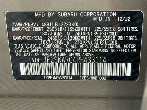 Certified 2023 Subaru Forester Touring AWD/4WD image 36