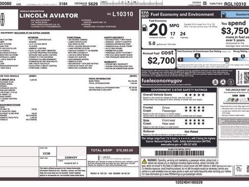Certified 2024 Lincoln Aviator Reserve w/ Equipment Group 201A AWD/4WD image 37