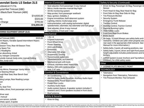 Used 2012 Chevrolet Sonic LS FWD image 2
