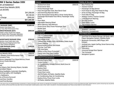 Used 2021 BMW 330i Sedan w/ M Sport Package image 11