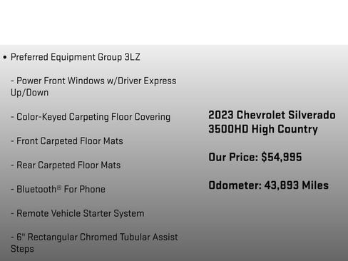 Used 2023 Chevrolet Silverado 3500 High Country w/ Safety Package II image 12