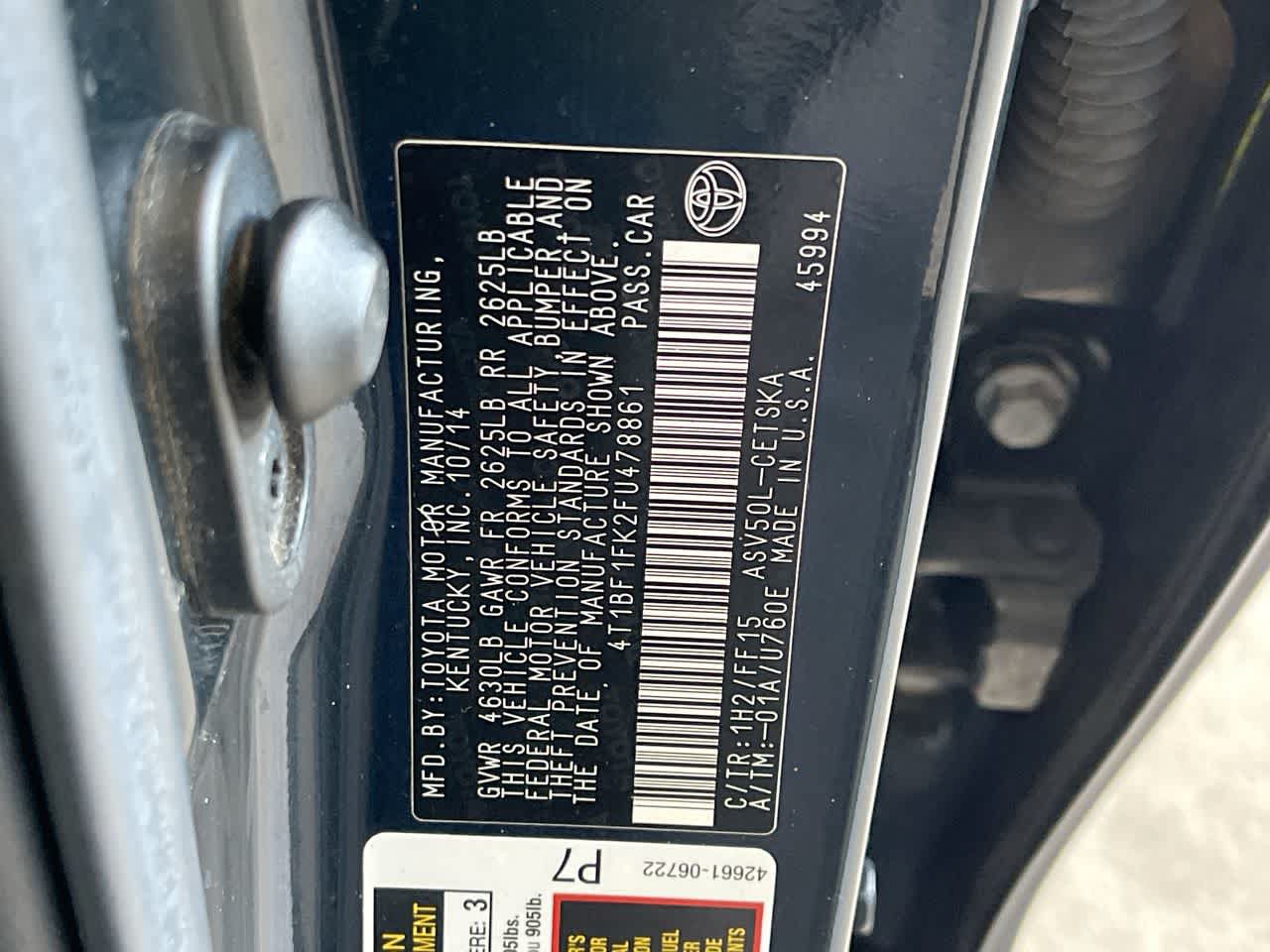 Used 2015 Toyota Camry SE FWD image 26