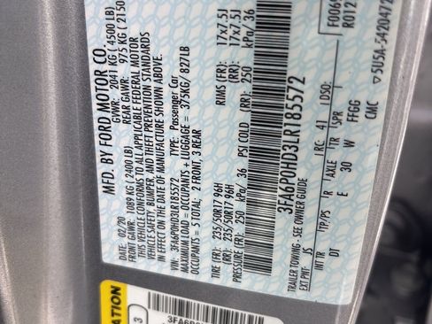 Used 2020 Ford Fusion SE FWD image 10