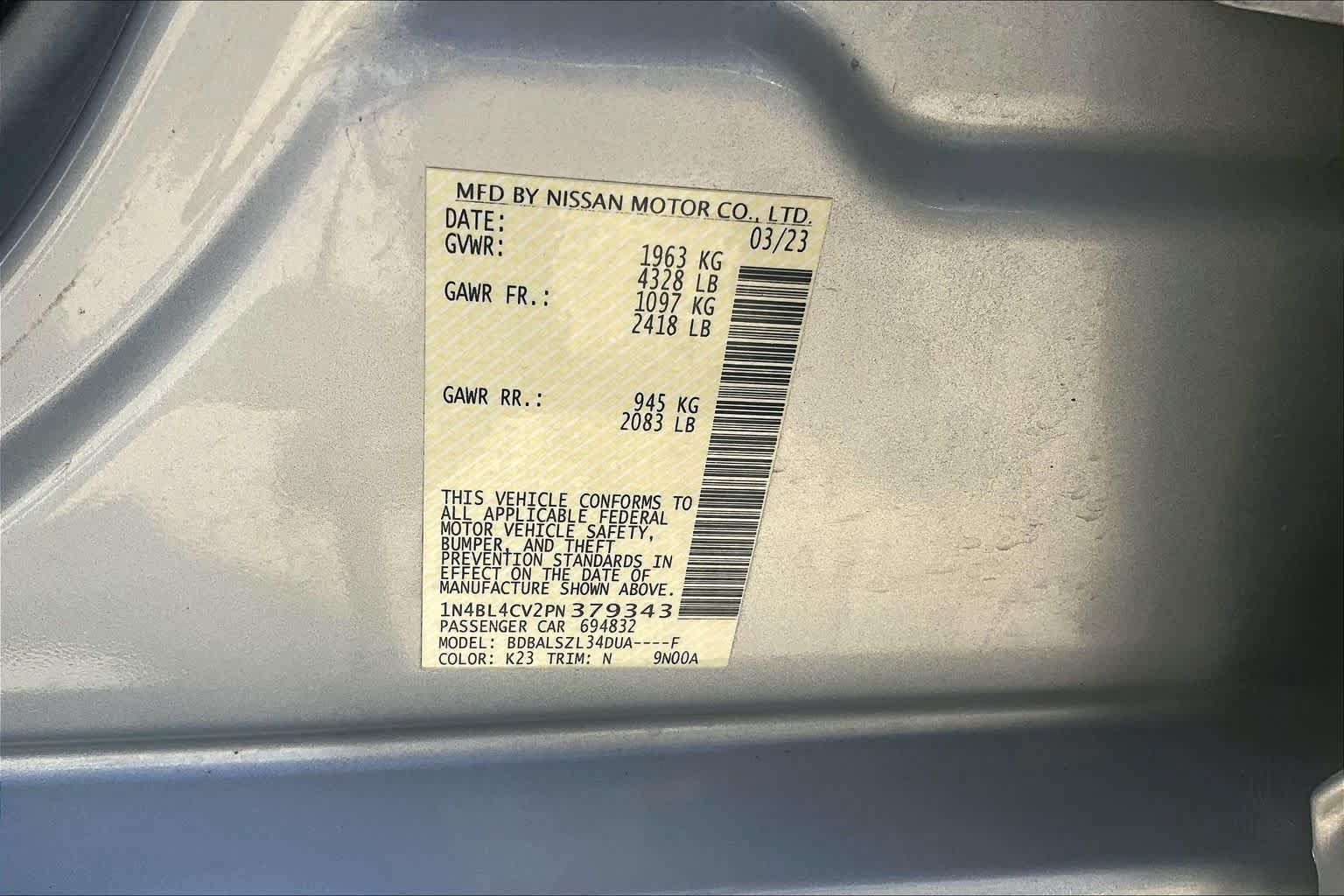 Used 2023 Nissan Altima 2.5 SR FWD image 32