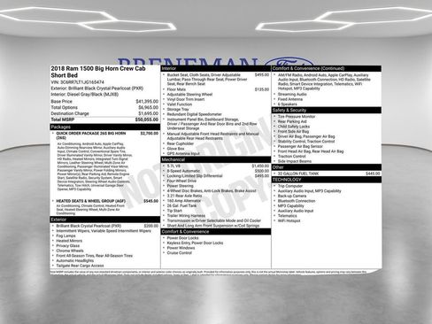 Used 2018 RAM 1500 Big Horn image 2