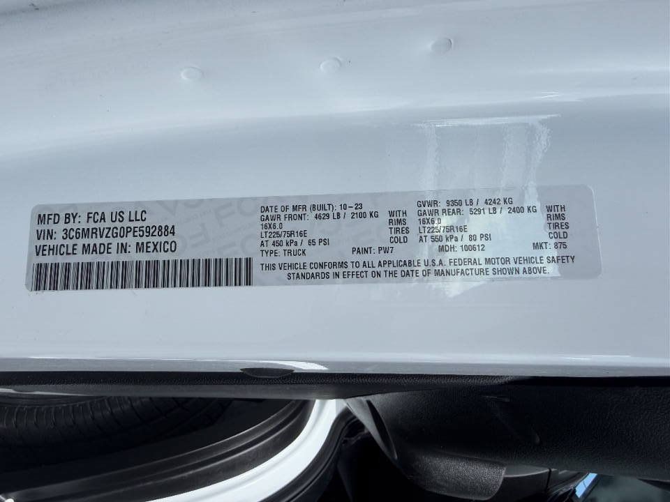 Used 2023 RAM ProMaster 3500 w/ Lane Management Group FWD image 23