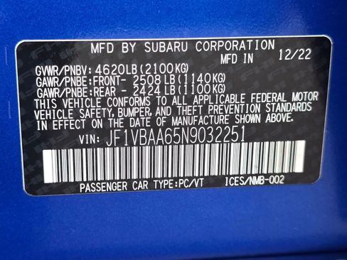 Used 2022 Subaru WRX AWD/4WD image 29
