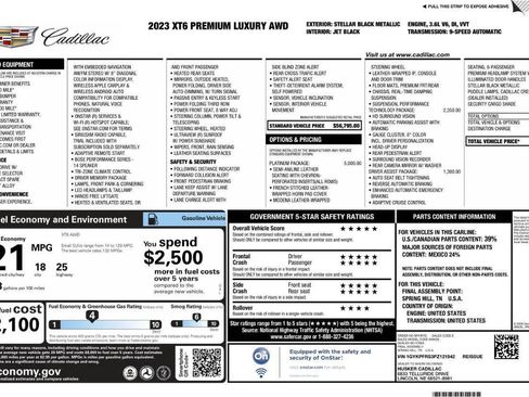 Used 2023 Cadillac XT6 Premium Luxury w/ Platinum Package AWD/4WD image 7