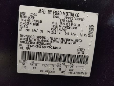 Used 2016 Ford Explorer Sport w/ Equipment Group 401A AWD/4WD image 33