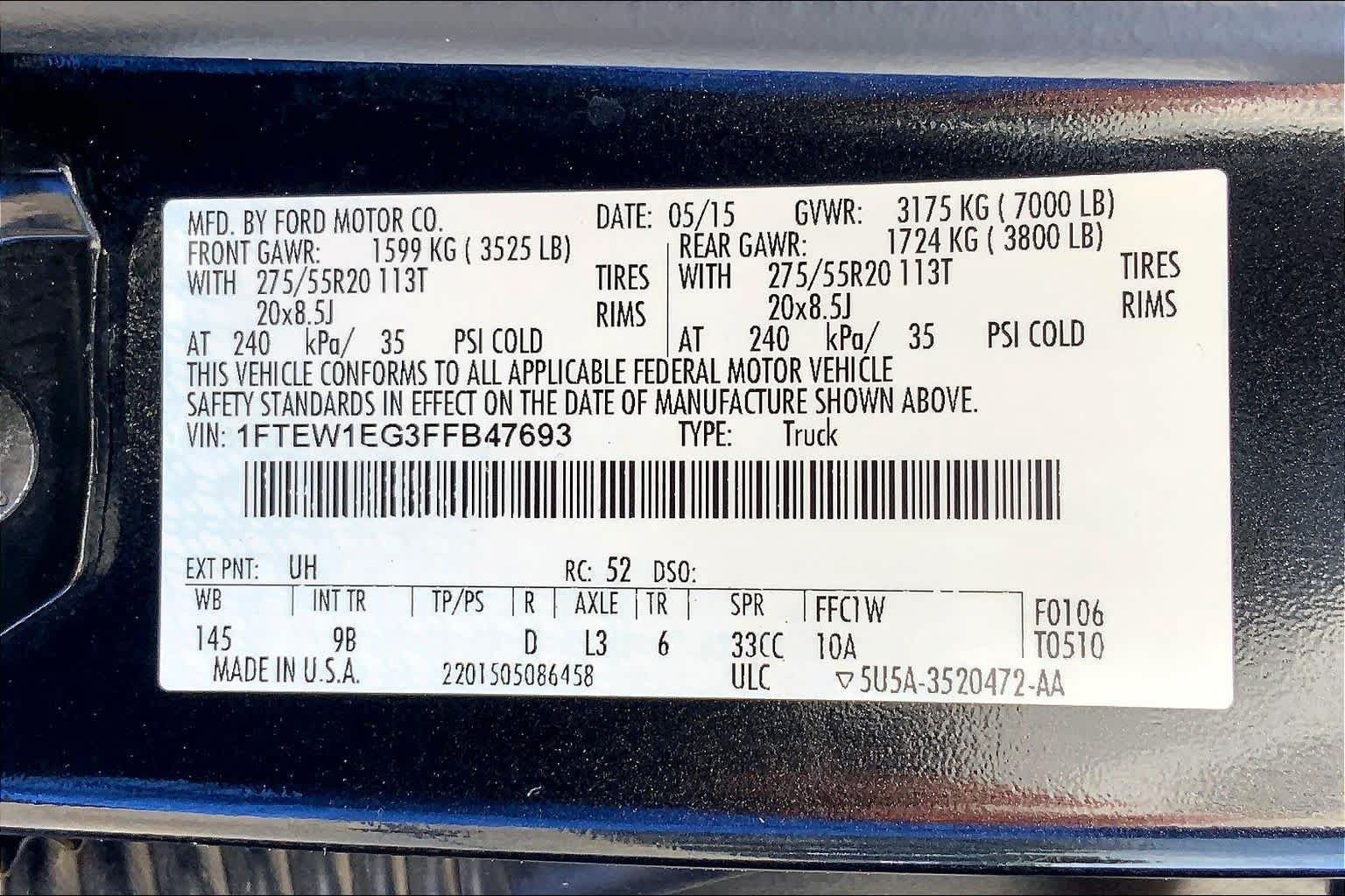 Used 2015 Ford F150 Platinum w/ Equipment Group 701A Luxury AWD/4WD image 36