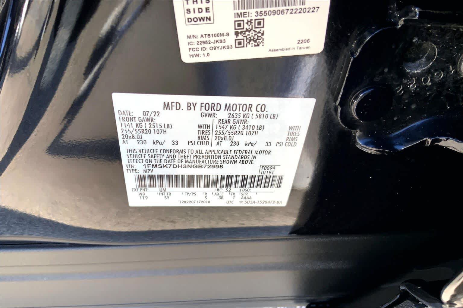 Used 2022 Ford Explorer XLT w/ Equipment Group 202A RWD image 33