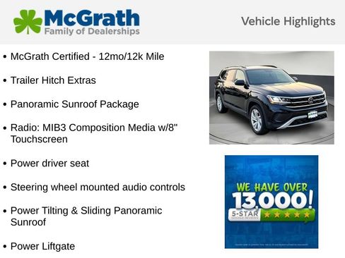 Used 2023 Volkswagen Atlas SE w/ Panoramic Sunroof Package AWD/4WD image 6