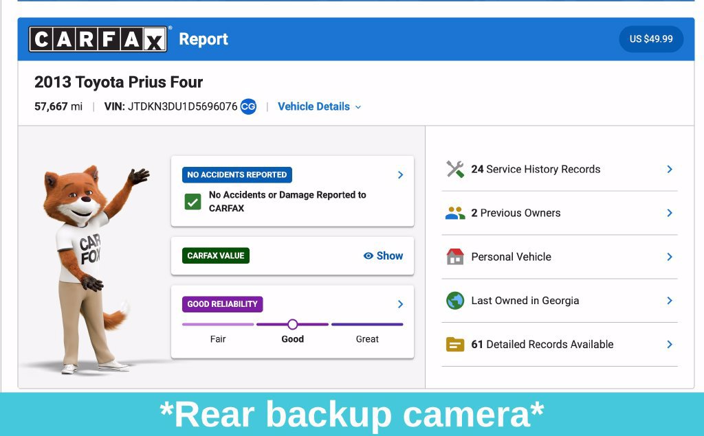 Used 2013 Toyota Prius Four w/ Deluxe Solar Roof Pkg FWD image 10