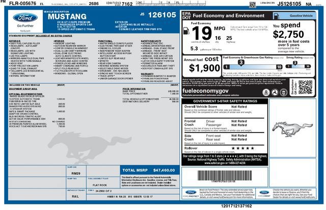 Used 2018 Ford Mustang GT Premium w/ Safe & Smart Package RWD image 51