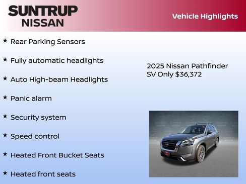 New 2025 Nissan Pathfinder SV image 30
