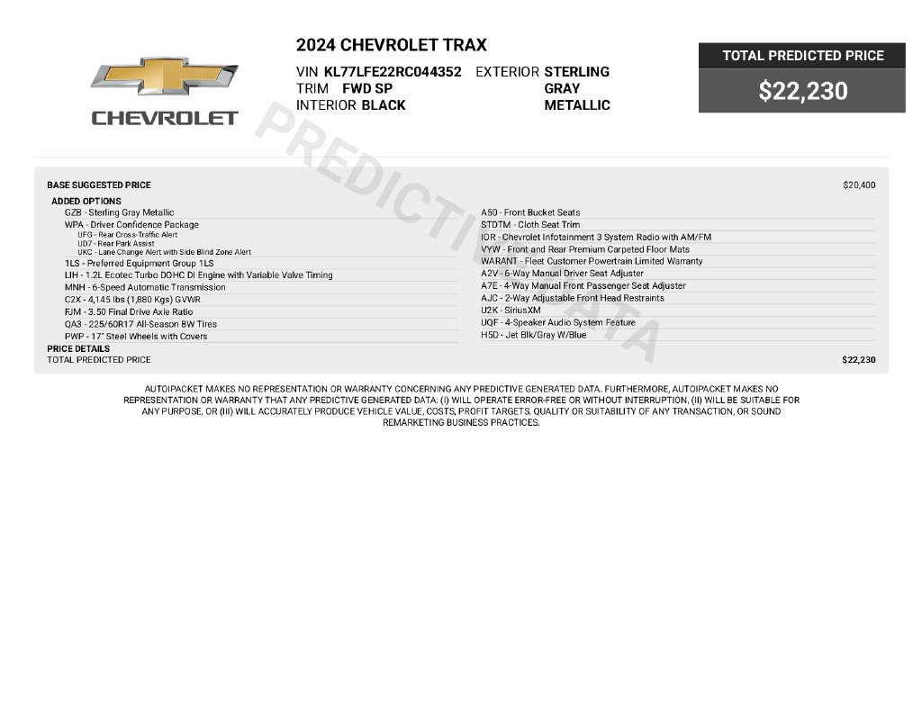 Used 2024 Chevrolet Trax LS w/ LS Convenience Package FWD image 9