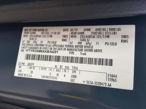 Used 2019 Ford Transit 250 148 High Roof Extended image 23