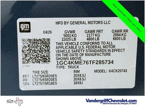 New 2026 Chevrolet Silverado 2500 Custom w/ Custom Value Package AWD/4WD image 27