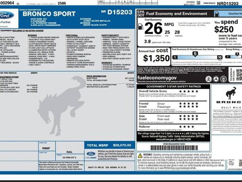 Used 2022 Ford Bronco Sport AWD/4WD image 14