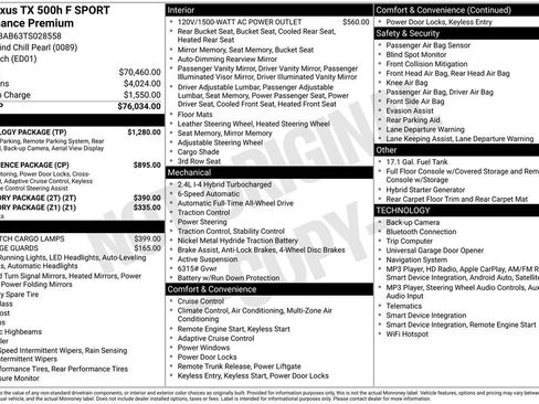 New 2026 Lexus TX 500h AWD w/ Technology Package image 4