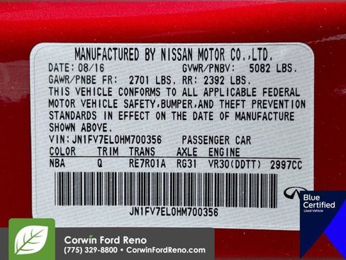 Used 2017 INFINITI Q60 Red Sport 400 image 37