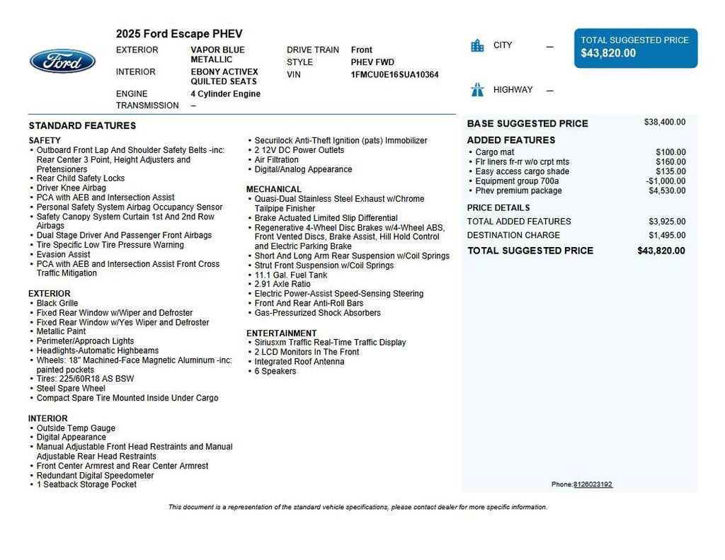 Used 2025 Ford Escape SE w/ PHEV Premium Package FWD image 44