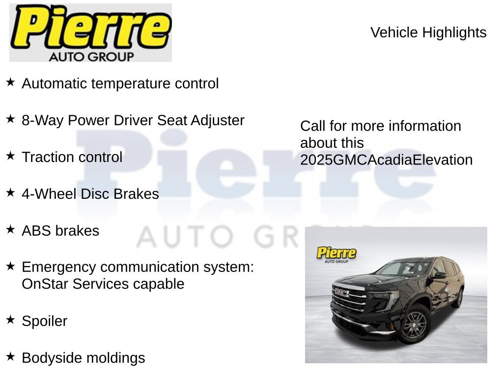Used 2025 GMC Acadia Elevation AWD/4WD image 14