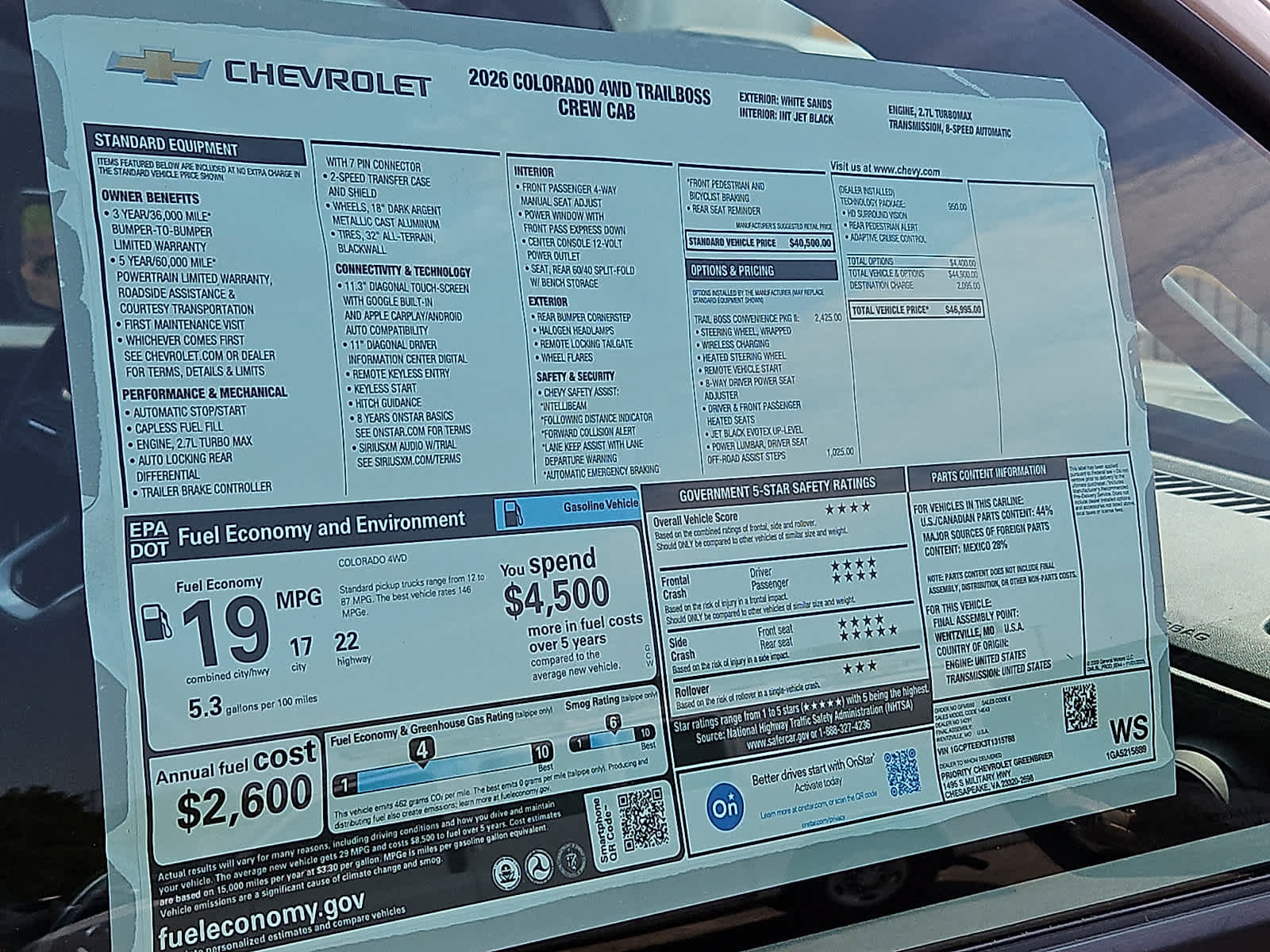 New 2026 Chevrolet Colorado Trail Boss AWD/4WD image 24