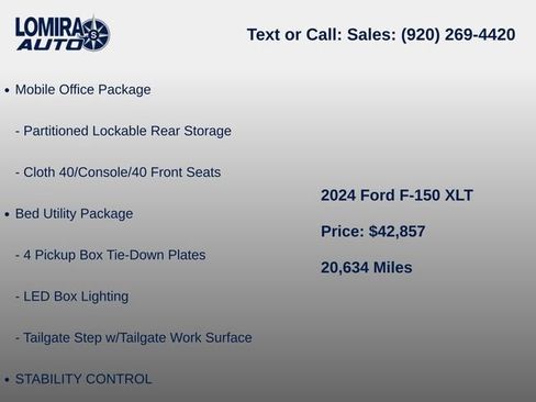 Used 2024 Ford F150 XLT w/ Equipment Group 303A High AWD/4WD image 9