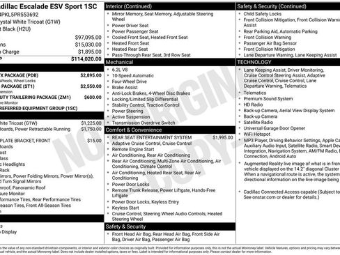 Used 2023 Cadillac Escalade ESV Sport w/ LPO, ONYX Package AWD/4WD image 13