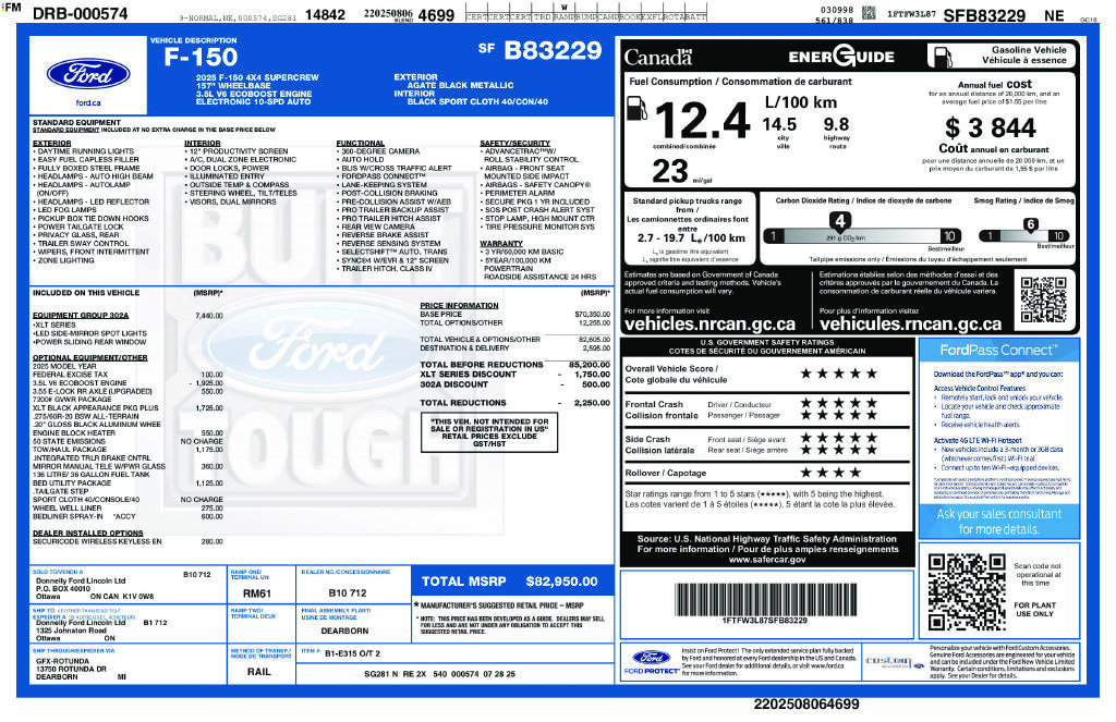 Used 2025 Ford F150 XLT w/ Equipment Group 302A MID AWD/4WD image 63