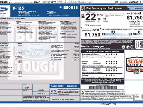 Used 2019 Ford F150 XL w/ Equipment Group 101A Mid image 2