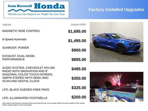 Used 2016 Chevrolet Camaro SS RWD image 4