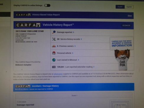 Used 2015 RAM 1500 Big Horn image 10