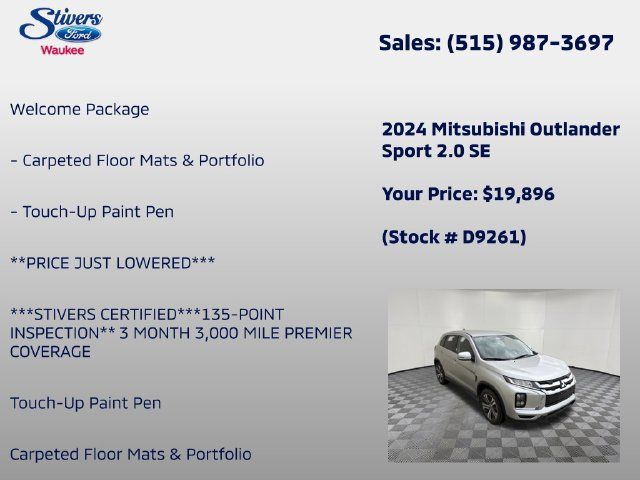 Used 2024 Mitsubishi Outlander Sport SE AWD/4WD image 8