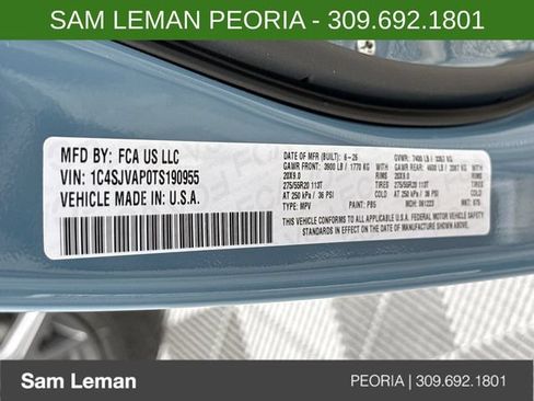 New 2026 Jeep Grand Wagoneer 4WD w/ Quick Order Packge 29V Upland image 34