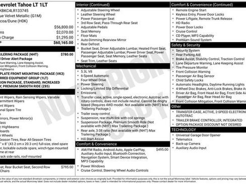 Used 2020 Chevrolet Tahoe LT w/ Max Trailering Package AWD/4WD image 21