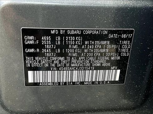 Used 2018 Subaru Outback 2.5i Limited image 29