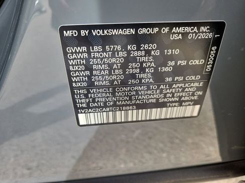 New 2026 Volkswagen Atlas Cross Sport SEL R-Line image 10