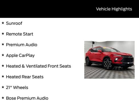 Used 2024 Chevrolet Blazer RS w/ Enhanced Convenience Package image 6