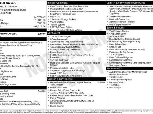 Used 2018 Lexus NX 300 AWD w/ Accessory Package image 2