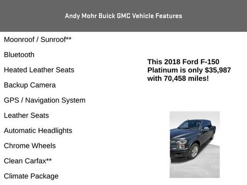 Used 2018 Ford F150 Platinum w/ Equipment Group 701A Luxury AWD/4WD image 4