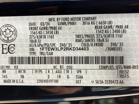 Used 2024 Ford F150 XLT w/ Equipment Group 302A MID AWD/4WD image 30