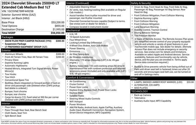 Used 2024 Chevrolet Silverado 2500 LT w/ Snow Plow Prep/Camper Package AWD/4WD image 37