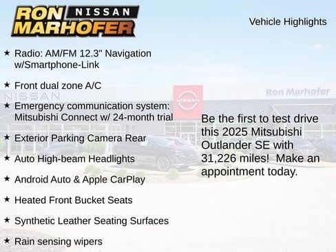 Used 2025 Mitsubishi Outlander SE AWD/4WD image 2