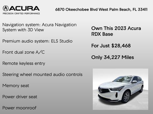 Certified 2023 Acura RDX w/ Technology Package FWD image 7